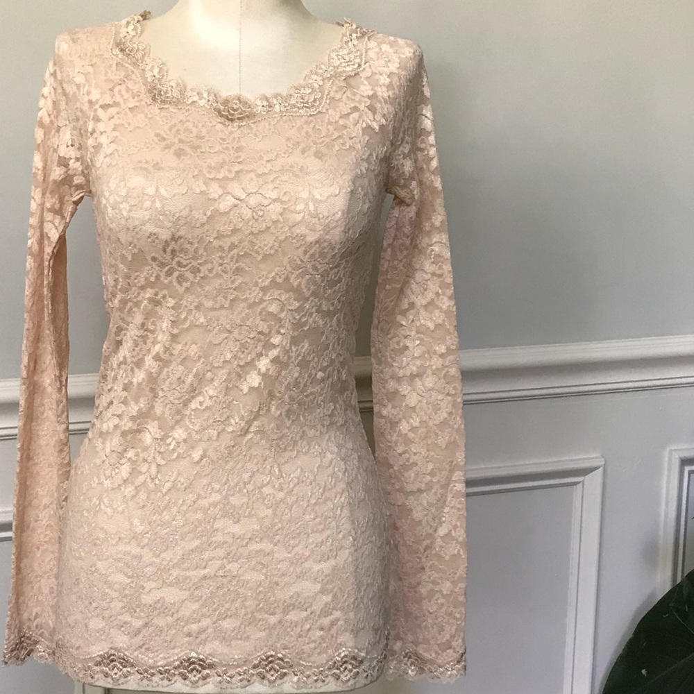 Sheer lace top